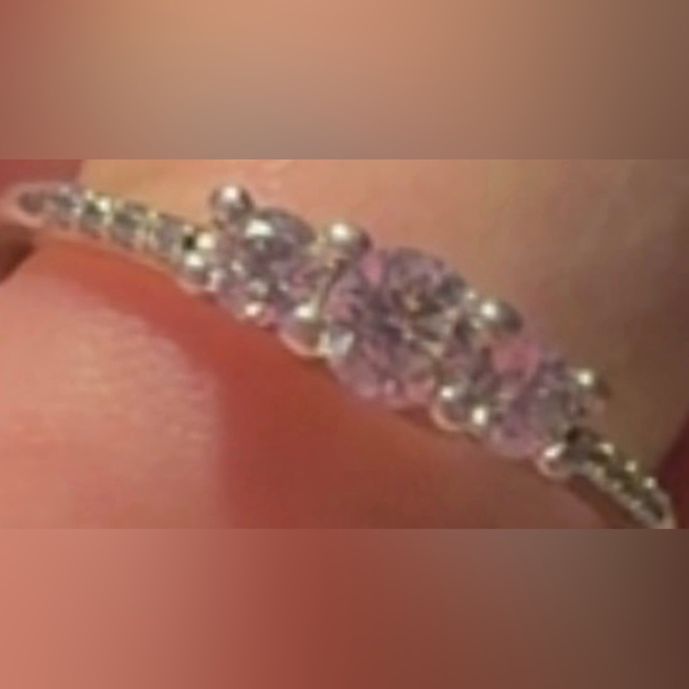 Pandora Silver Ring with white Stones